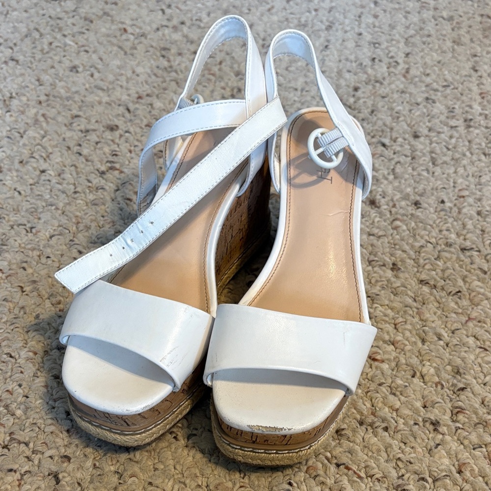 Limelight White Kids Wedge Sandals